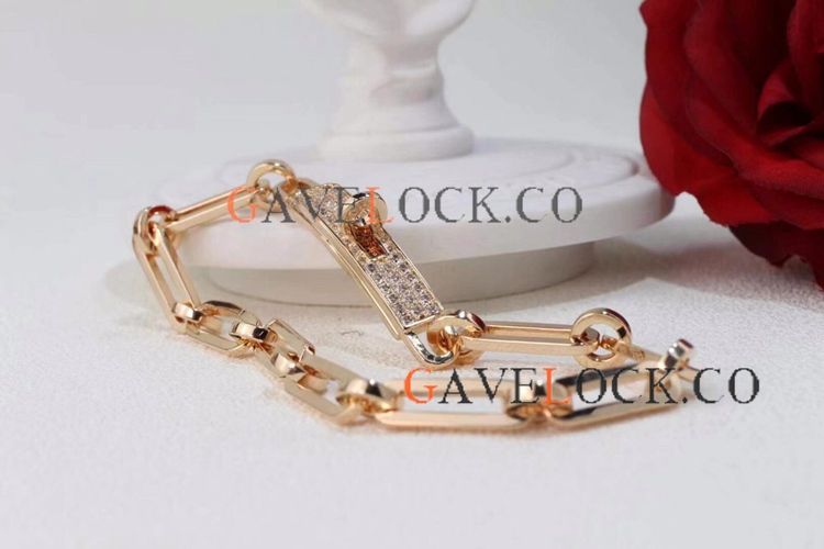 Rose Gold Hermes O Kelly Bracelet 17cm - AAA Replica